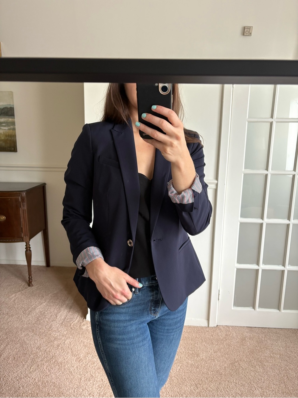 Tommy Hilfiger Dark Navy Single-Button Sport Coat